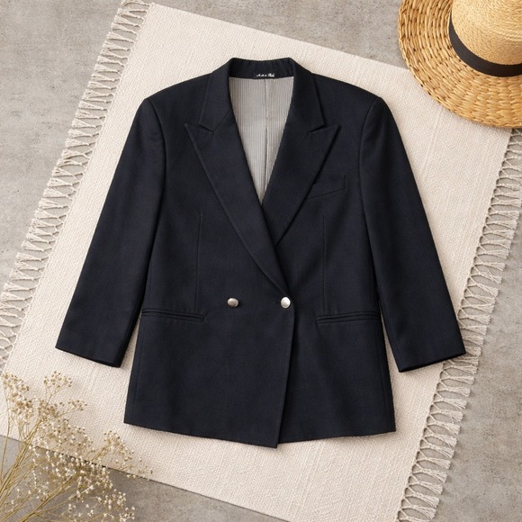 Loro Piana Men's 100% Cashmere Blazer‎ Lined 42 Black Made in Italy